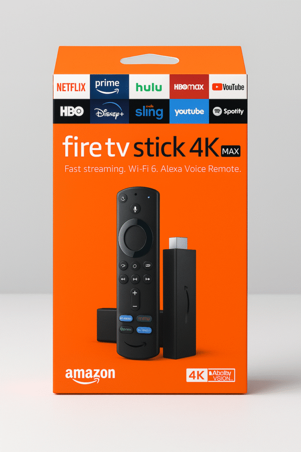 Amazon Fire TV Stick 4K Max – Fast and Powerful 4K UHD Streaming with Dolby Vision & Alexa