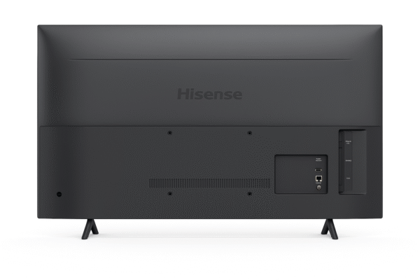 Hisense U8H rear view with HDMI 2.1 ports on white background