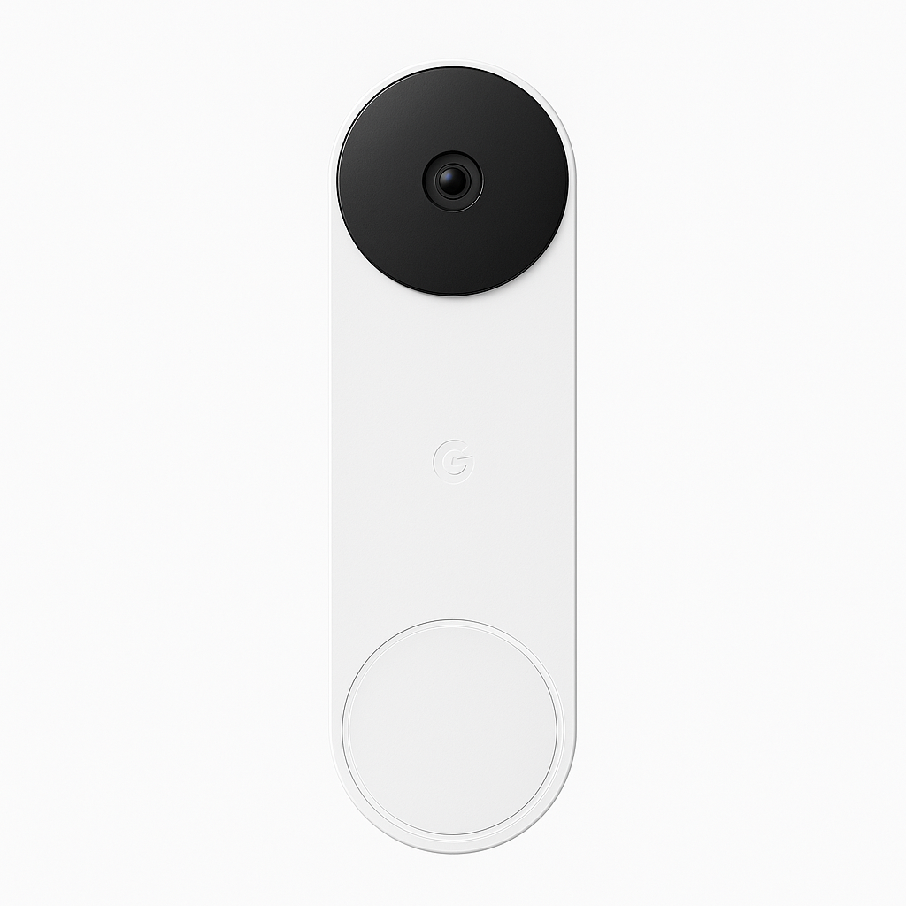 Product-Only Image (Square, White Background) Close-up of the Nest Doorbell battery model.