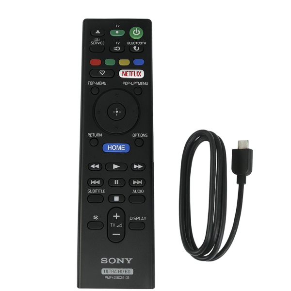 Sony UBP-X800M2 4K Ultra HD Blu-ray Player remote and cable