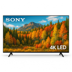 Sony X90K 4K LED TV front view with HDR on white background