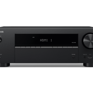 Yamaha TSR-700 front view AV receiver on white background