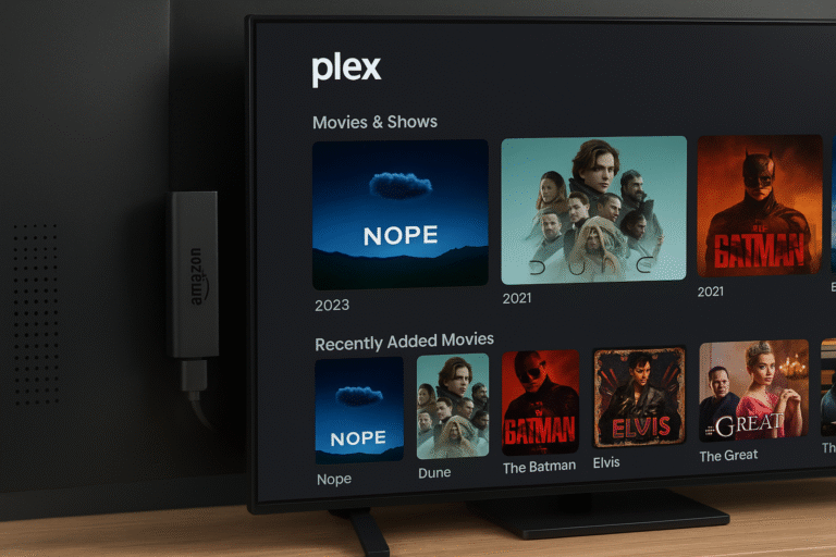 Plex server setup UI on Shield TV screen