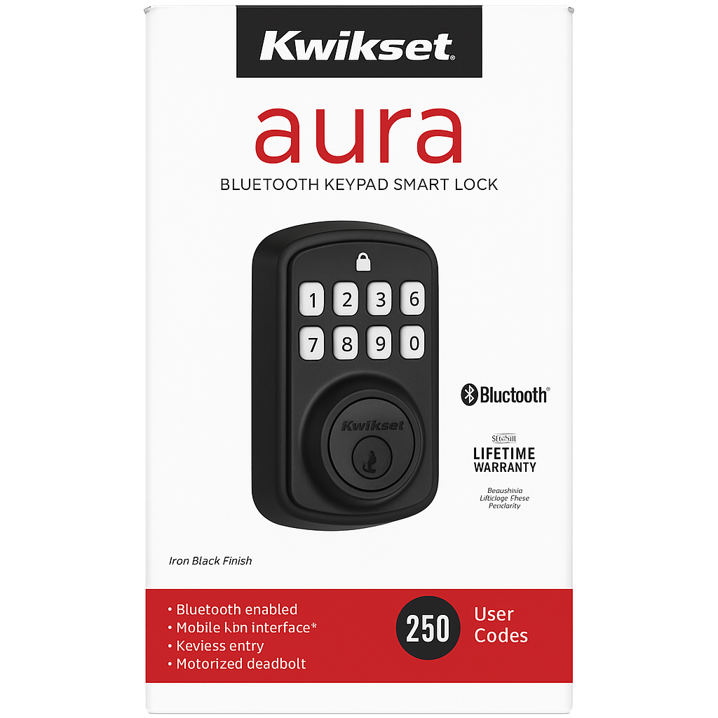 Kwikset 99420-003 Aura Bluetooth Programmable Keypad Door Lock 2