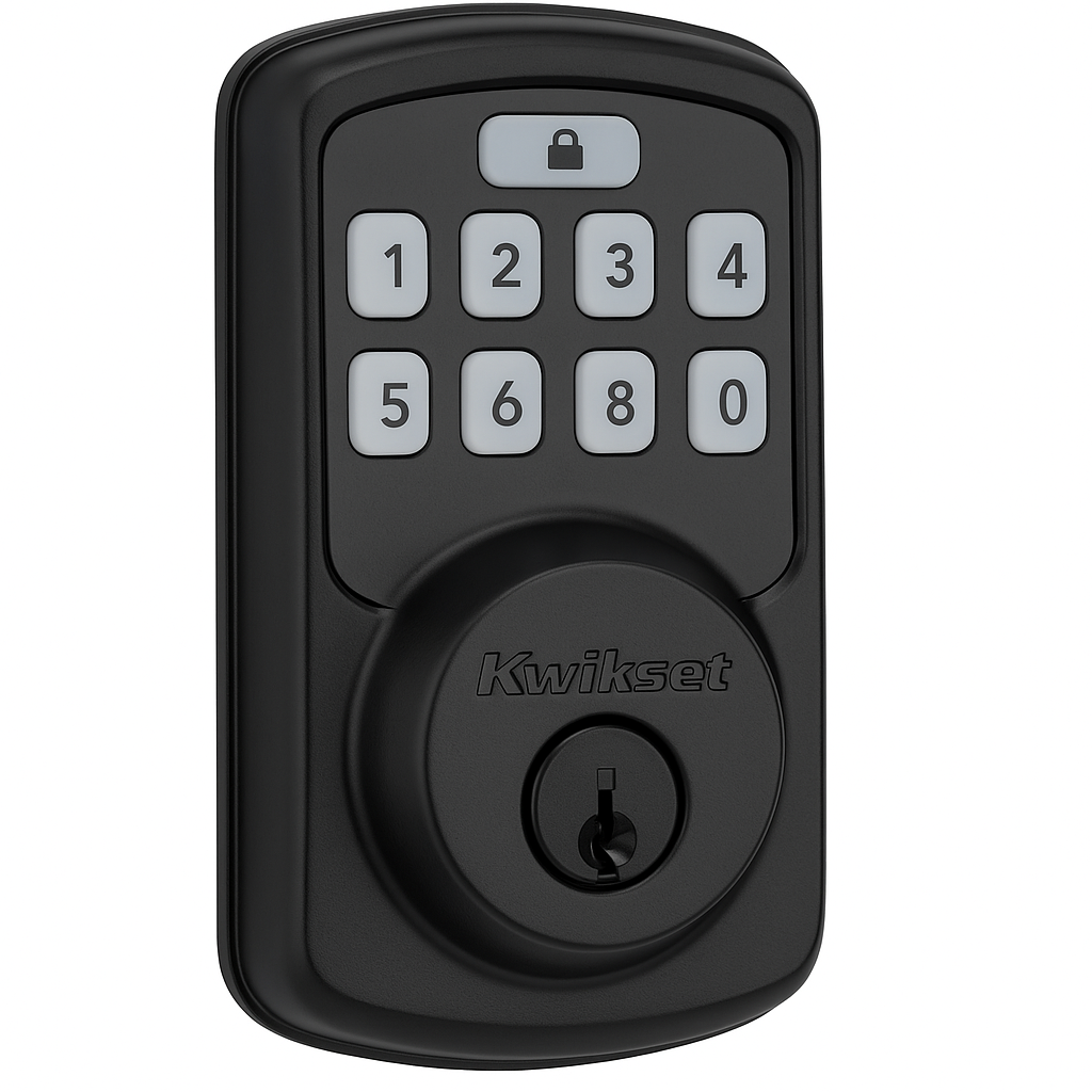 Kwikset 99420-003 Aura Bluetooth Programmable Keypad Door Lock – Keyless Smart Lock with Mobile App Control