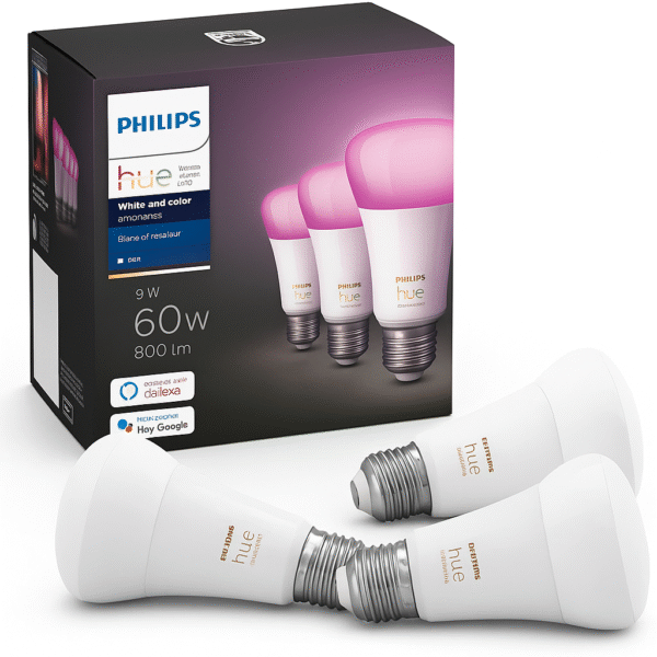Philips Hue White and Color Ambiance A19 LED Smart Bulb 1