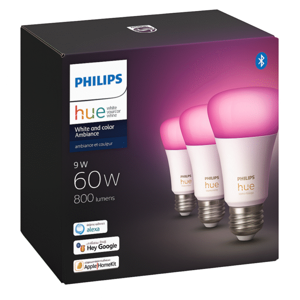 Philips Hue White and Color Ambiance A19 LED Smart Bulb 2