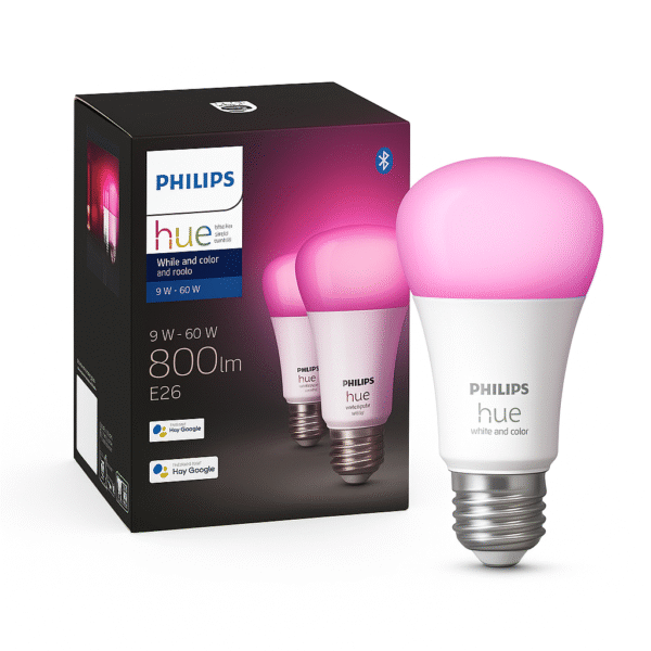 Philips Hue White and Color Ambiance A19 LED Smart Bulb 3