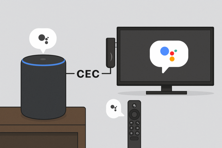 Smart home voice assistant icons mapped to each device