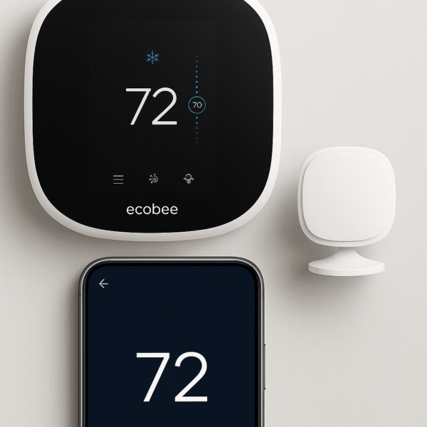 Thermostat paired with a SmartSensor (sold separately)