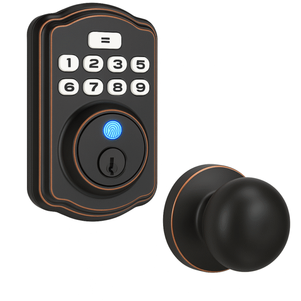 Veise Fingerprint Smart Lock with 2 Lever Handles