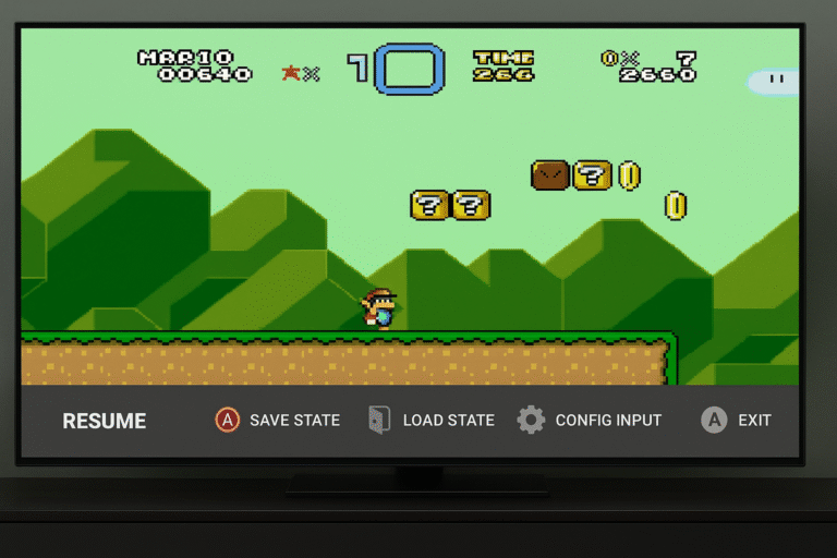Emulator running a retro game on Shield TV. image in hero