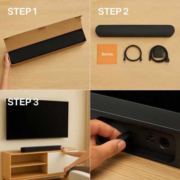 Installation steps infographic or unboxing photos.