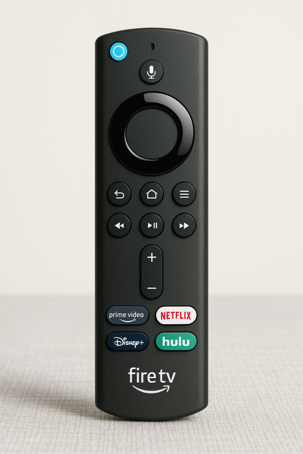 Photo of TV remote with dedicated Alexa mic mute button