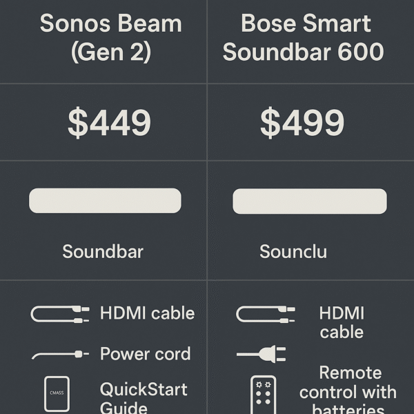 Price tags and included box contents visual