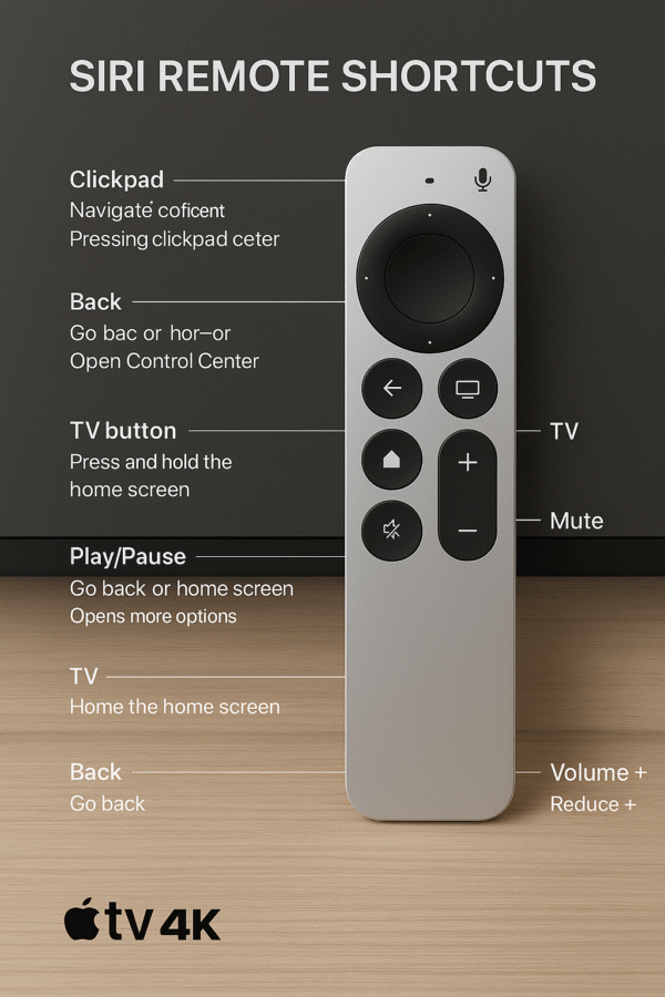 Remote shortcut cheat sheet overlay