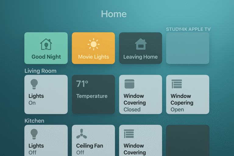 Screenshot of Apple TV HomeKit control screen