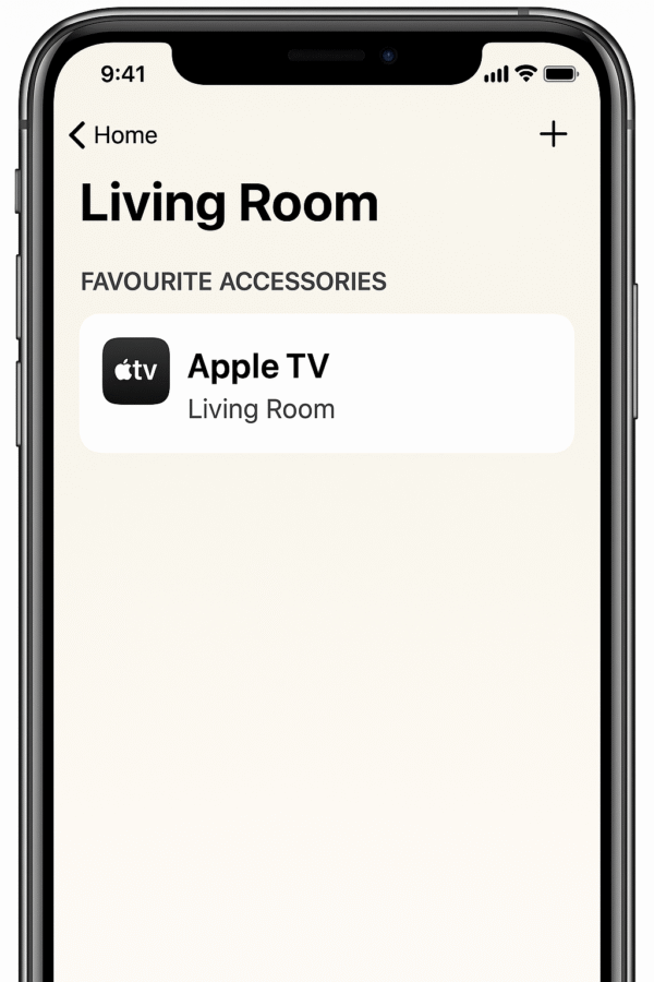Screenshot of Apple TV showing up as an accessory in Apple Home app