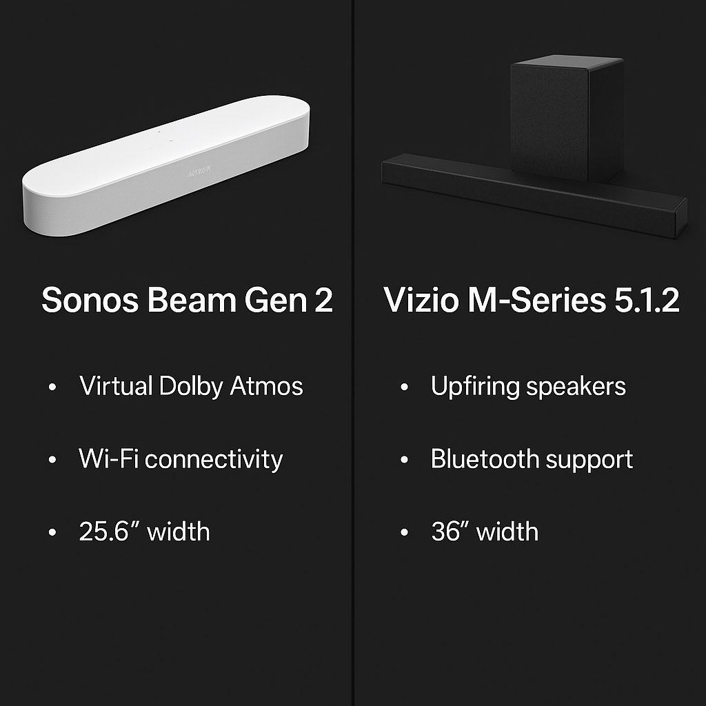 Side-by-side comparison chart with product shots