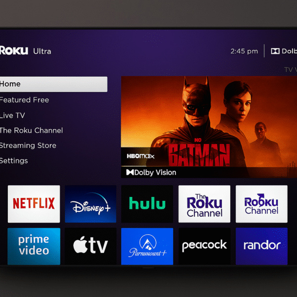 Roku home screen with Dolby Vision content highlighted