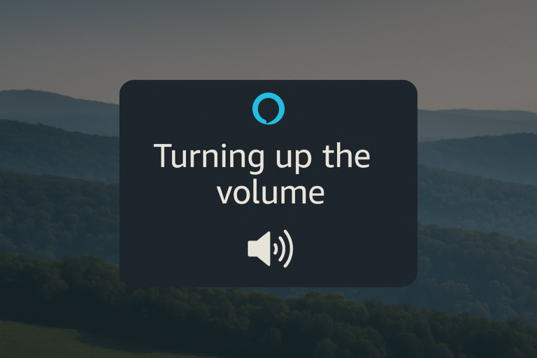 Screenshot of on-screen volume or subtitle change initiated by voice