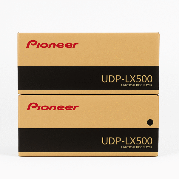 stacked Pioneer UDP-LX500 product boxes