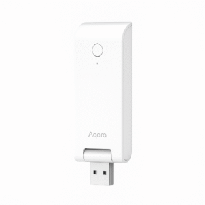 Product-only image of the Aqara Smart Hub M100 – advanced Matter hubs for automation enthusiasts, shown in a clean angled front view on a white background.
