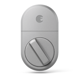 Product-Only Image (Square, White Background) Clean front top view of the lock in matte silver finish.