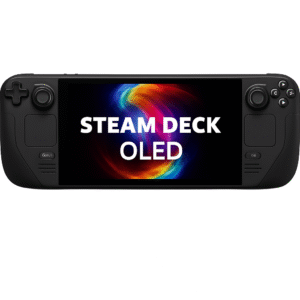 Product-only image showing a clean front view of the Steam Deck OLED, designed as the best handheld gaming PC under $700.