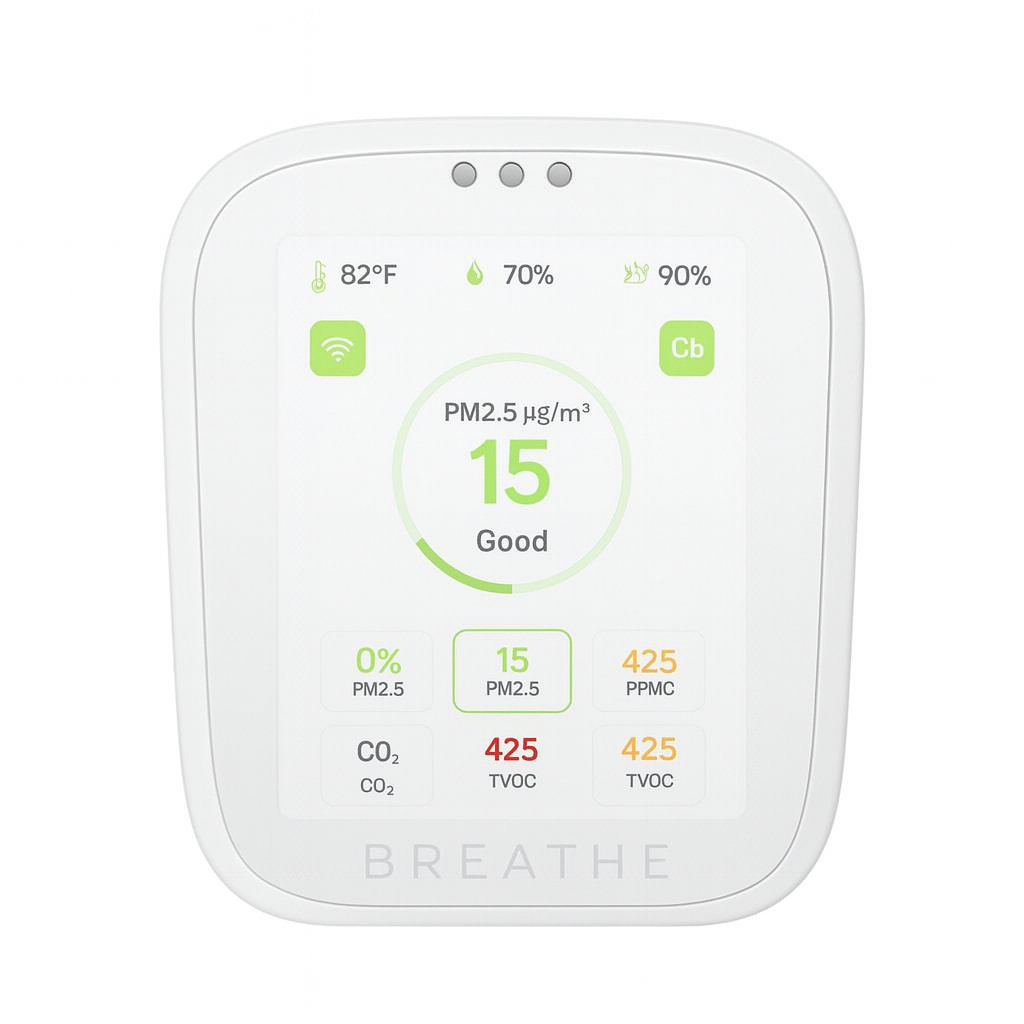 Product-Only Image (Square, White Background) Close-up of device front view with labels.