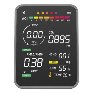 Product-Only Image (Square, White Background) Close-up of device front with all sensor labels visible.
