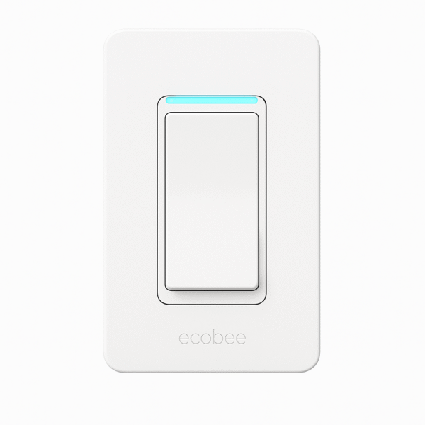 Product-Only Image (Square, White Background) Close-up of ecobee Switch+ front view.