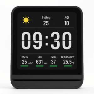 Product-Only Image (Square, White Background) – Qingping Air Quality Monitor Gen 2 Accuracy and Calibration