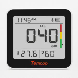 Product-Only Image (Square, White Background) – Temtop M10+ Portable Air Monitor for Bedrooms and Offices