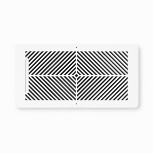 Product-Only Image (Square, White Background) Front grille view of the 6x12 smart vent in white.