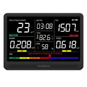 Product-Only Image (Square, White Background) Straight-on close-up of 7 inch display with labeled metrics.
