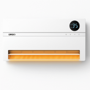 Product-Only Image (Square, White Background) Straight-on view of slim Dreo heater.