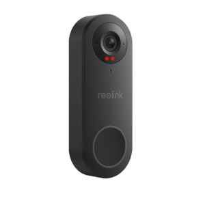 Product-Only Image (Square, White Background) → Clean angled view of the Reolink doorbell showing its 2K+ HDR lens.