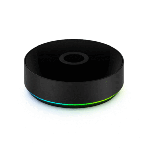 Product-Only Image (Square, White Background) → Clean close-up of the Homey Pro orb with glowing LED ring, highlighting the best premium smart home controller under $400.